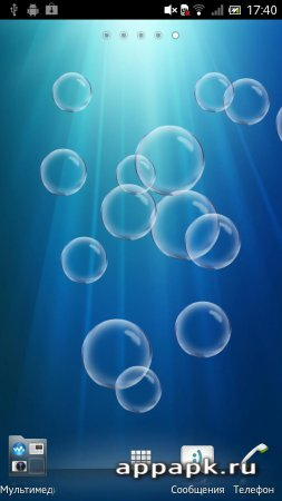 Bubble Live Wallpaper живые обои с пузырьками