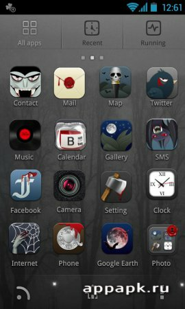 Vampire Night GO Launcher EX тема для лаунчера в вампирском стиле
