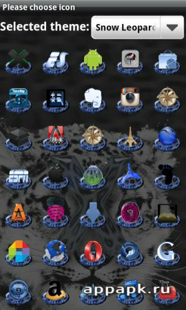 Snow Leopard Theme GO Launcher лаунчер с красивым снежным леопардом