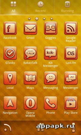 Orange Fruit Theme GO Launcher отличная позитивная тема для лаунчера с апельсином