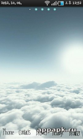 Moon watcher go launcher theme красивый лаунчер с облаками