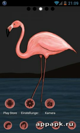 Flamingo GO Launcher EX лаунчер с розовым фламинго