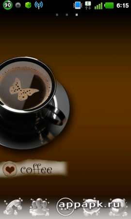 I.Love Coffee 1.0 красивая тема с чашечкой кофе